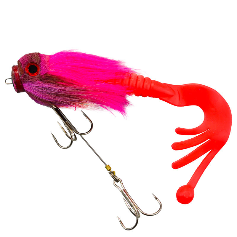 Palisandro Baby Rat Swimbait Bucktail - Muskie/Pike Lure, Hand - tied Deer Hair, Solid Body Fishing Rig
