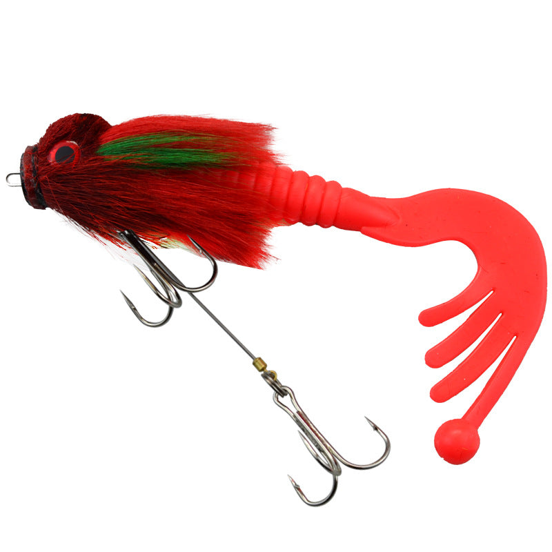 Palisandro Baby Rat Swimbait Bucktail - Muskie/Pike Lure, Hand - tied Deer Hair, Solid Body Fishing Rig