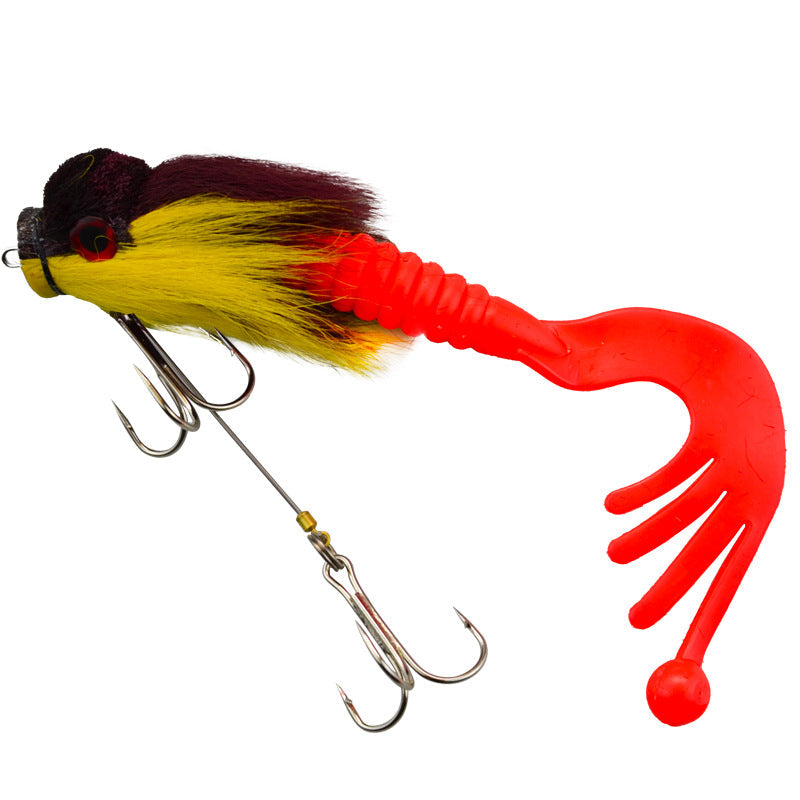 Palisandro Baby Rat Swimbait Bucktail - Muskie/Pike Lure, Hand - tied Deer Hair, Solid Body Fishing Rig