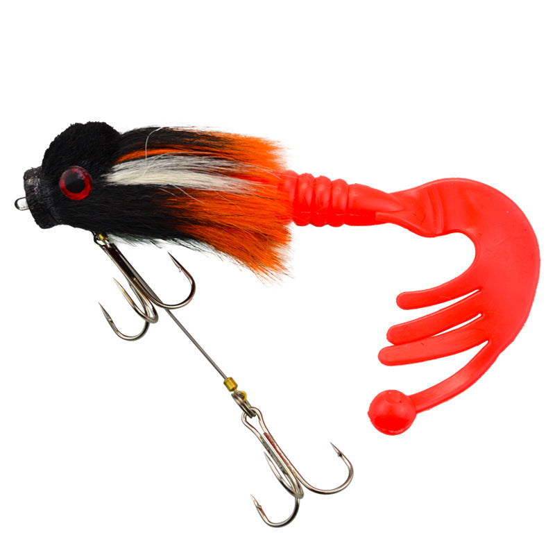 Palisandro Baby Rat Swimbait Bucktail - Muskie/Pike Lure, Hand - tied Deer Hair, Solid Body Fishing Rig