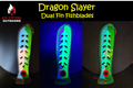 Ice Strong Outdoors - 10" or 12" Chrome/Glow Fishblades - Dragon/Dragon Slayer/Blue Tron/Green Tron