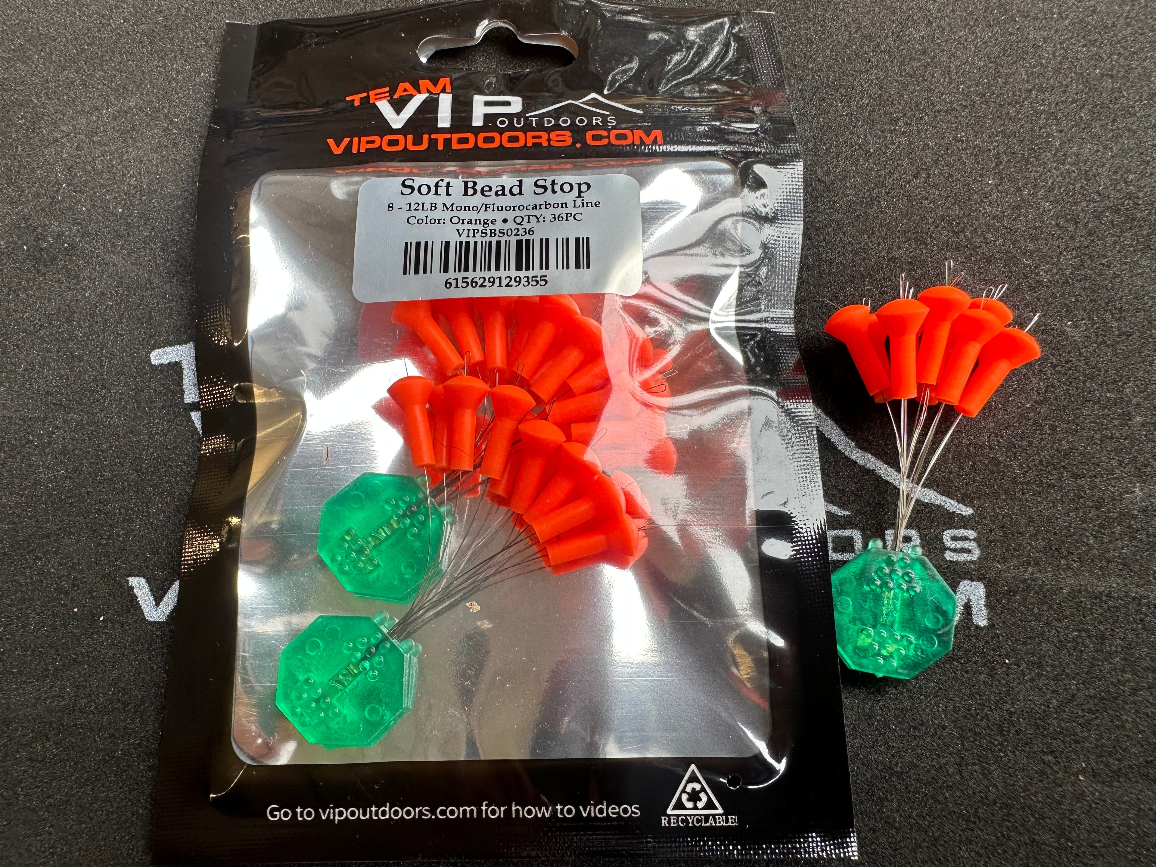 VIP Outdoors Soft Custer/Float Stop (Orange) -36 pack