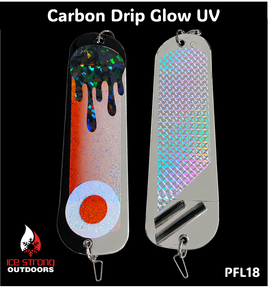 Ice Strong Outdoors - 8.5" Dual Fin Flasher Series - Painted Glow/UV Series - NEW DRIP SERIES LAUNCHED MAY 2026
