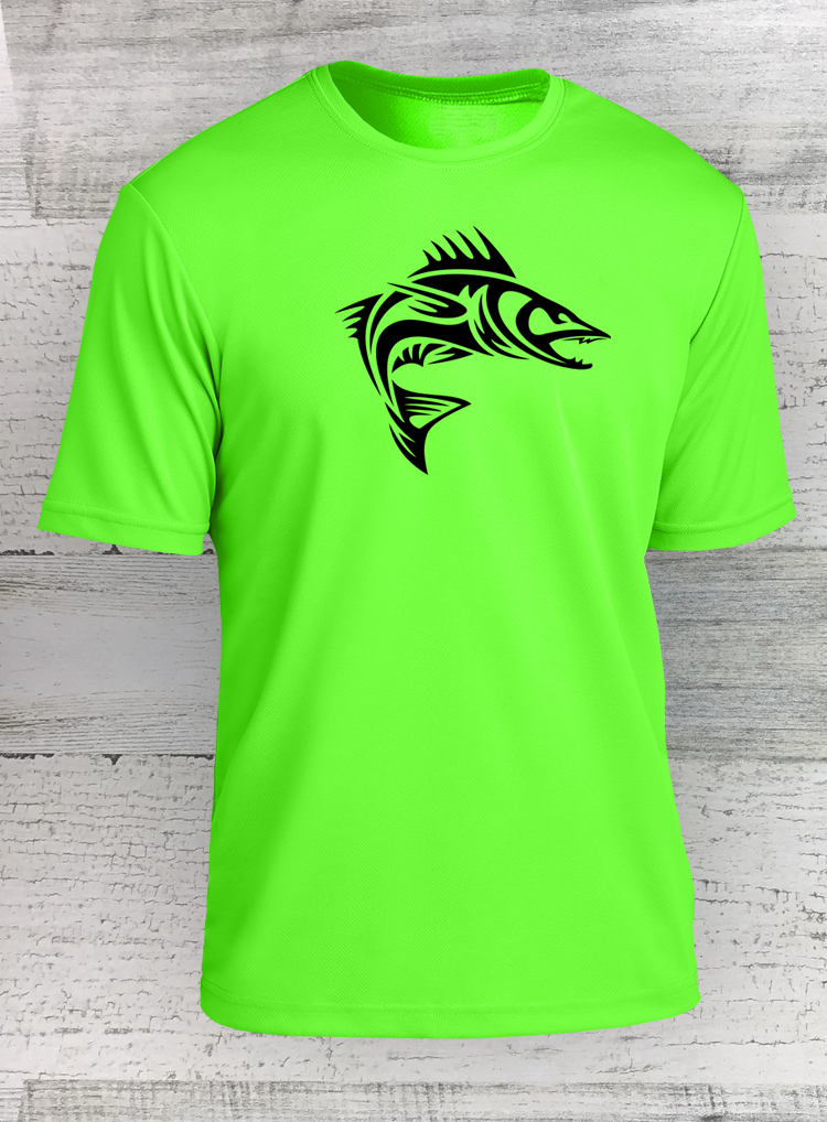 HD Fish Modern Retro - Racer Mesh Short Sleeve Tee - Catfish Walleye Crappie and Bass
