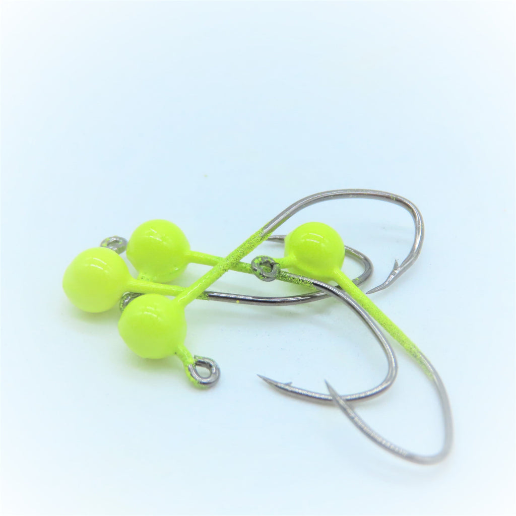 Round Jig Heads - 1/32- 1/16 - 1/8 - 12 Pack - No Collar