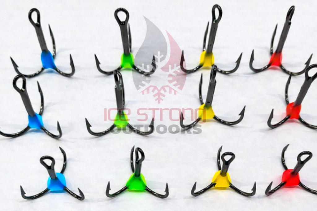 Ice Strong Outdoors - Terminal Tackle - Glow Resin Hooks 5 Pack – VMC & Mustad Options (3 Sizes Available)